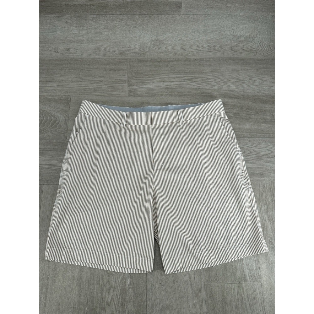 Nike Tour 8" Golf Shorts Men's Size 40 Brown Seersucker Stripe FQ2091-200